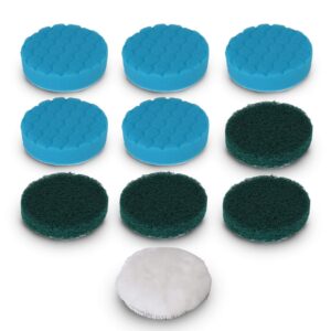 AGARO Replacement Brush Kit 10 in 1 - Compatible with AGARO Royal Electric Spin Scrubber 34117 Model Only