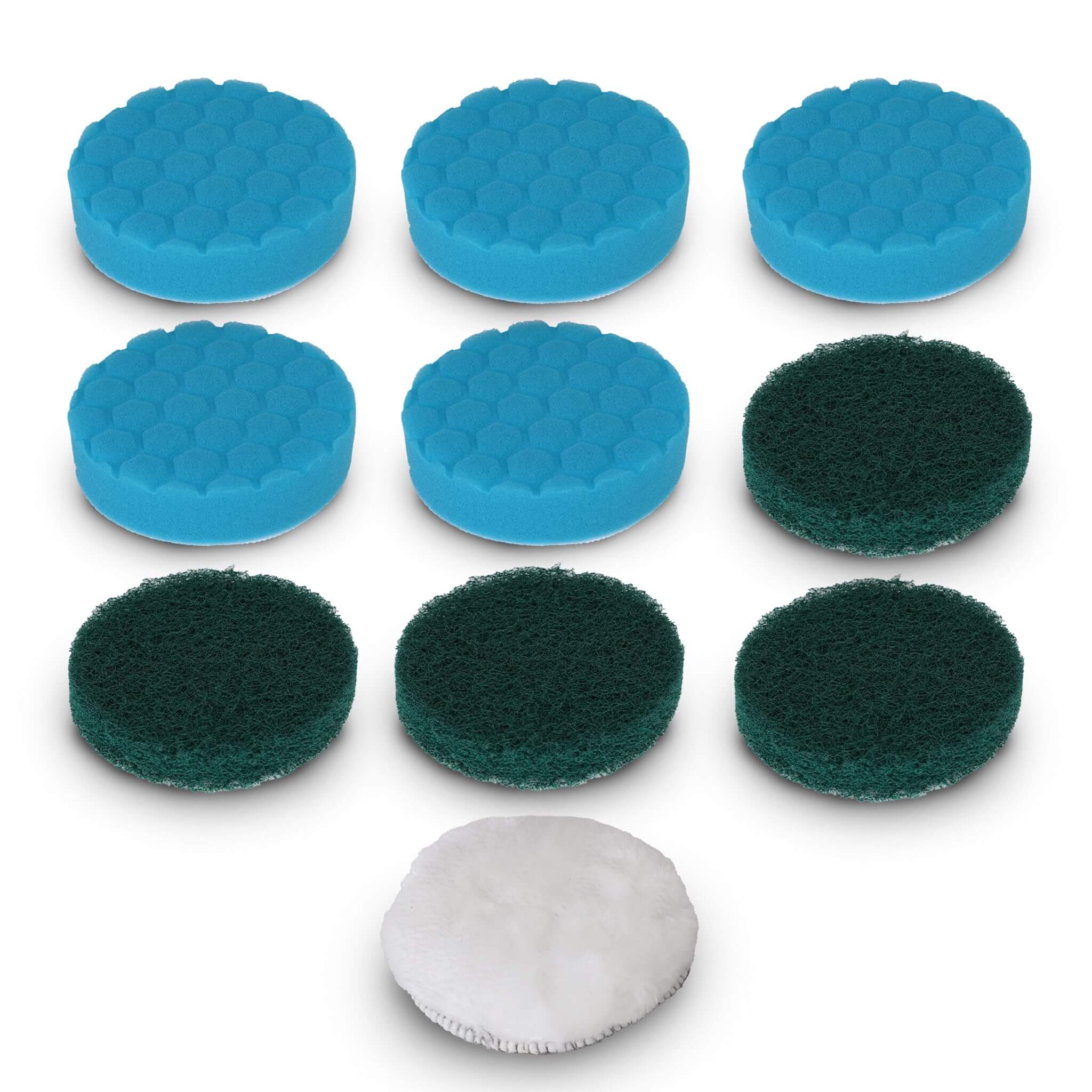 AGARO Replacement Brush Kit 10 in 1 - Compatible with AGARO Royal Electric Spin Scrubber 34117 Model Only
