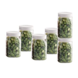 CELLO Fridge Door Canister | 100% Food Grade & BPA Free Airtight containers | Elegant and durable with easy to open lids | 1000ml, Set of 6 | White