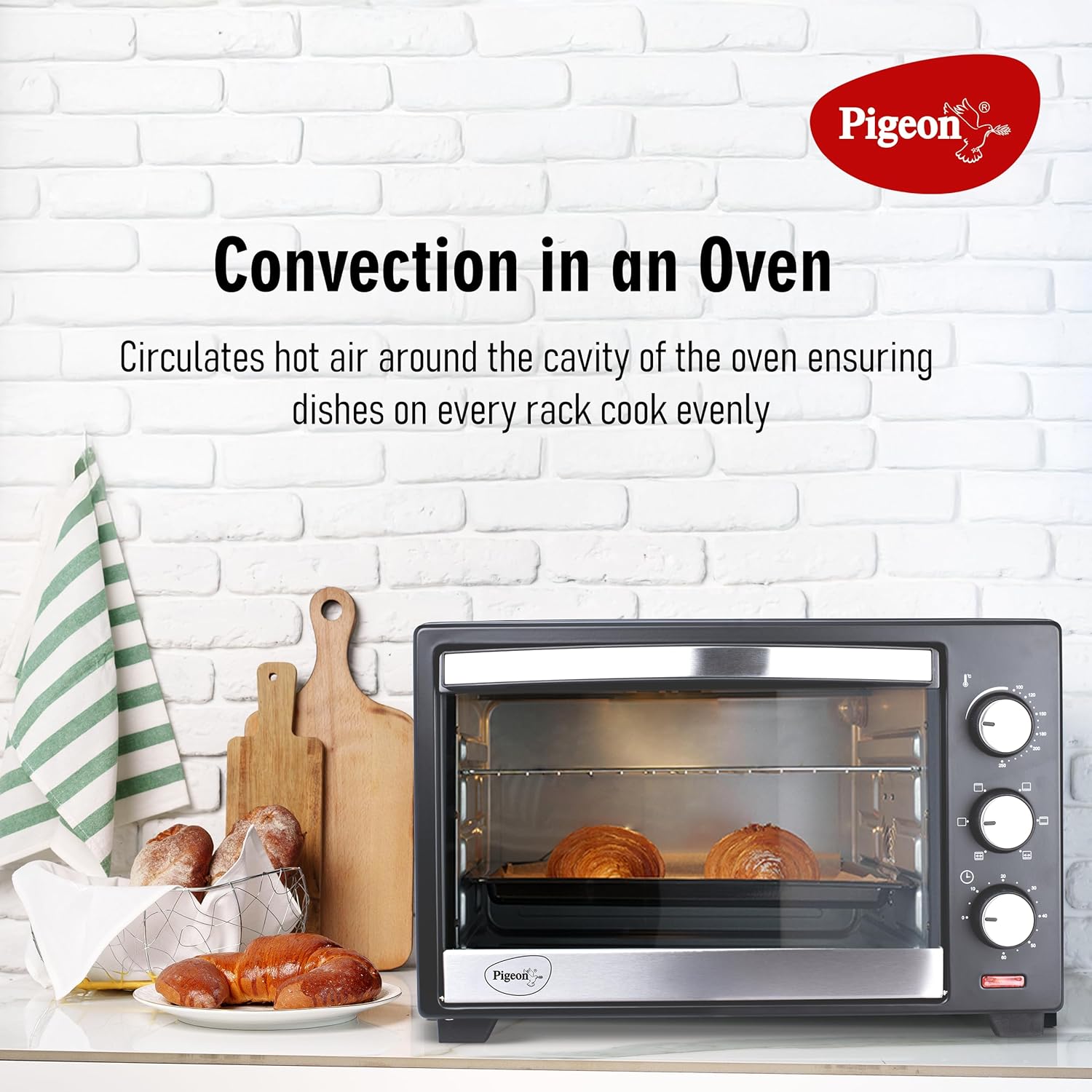 Pigeon 25 Litres OTG With Rotisserie For Grilling And Baking