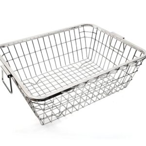 Kitchen Mart Stainless Steel Dish Draining Basket/Kuda, Rectangle, Durable and Rust-Proof