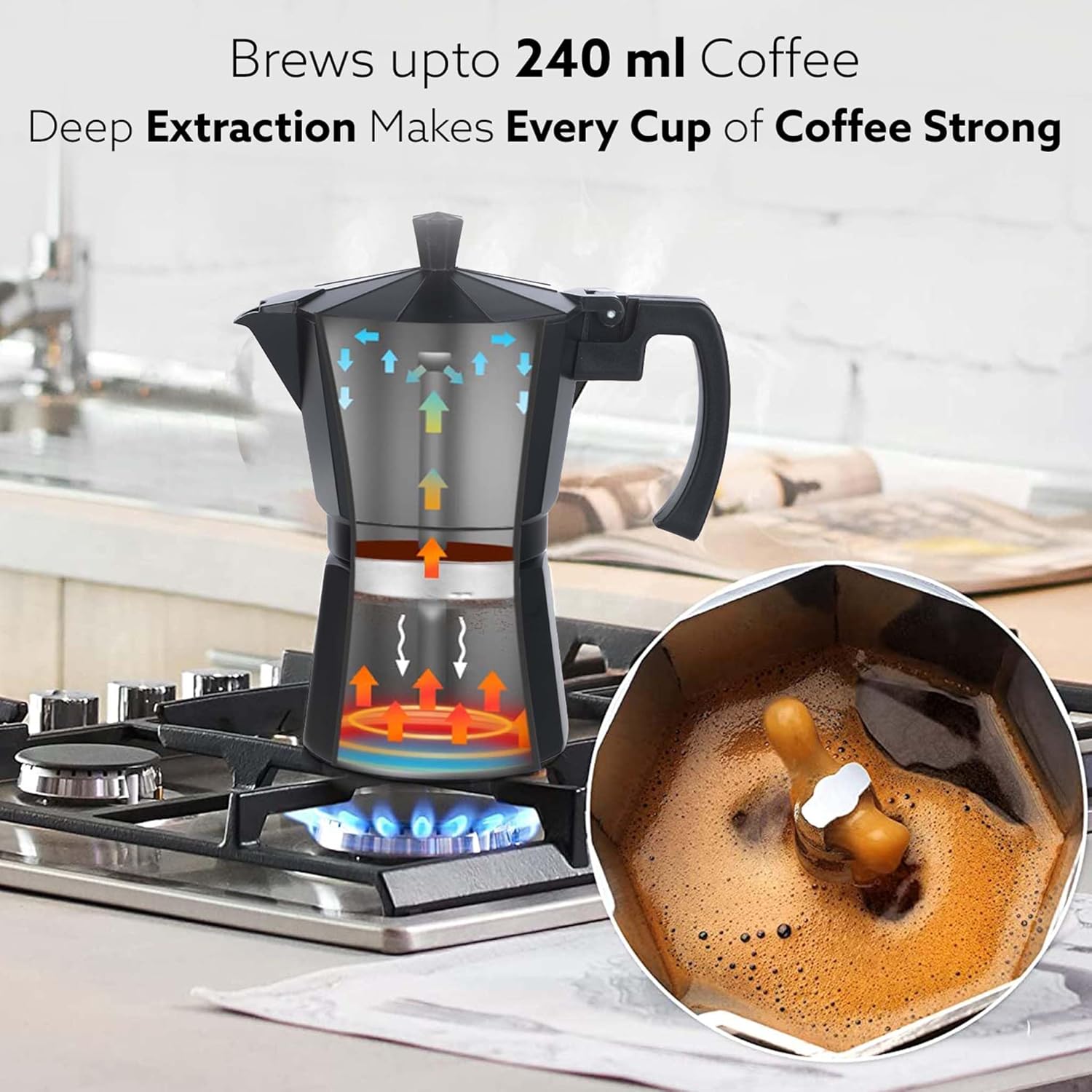 AGARO Classic Moka Pot, Espresso Coffee Maker