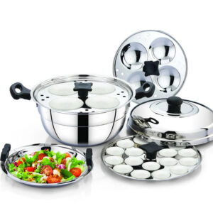 Stainless Steel Idli Pots/Steamer 3-ply Bottom