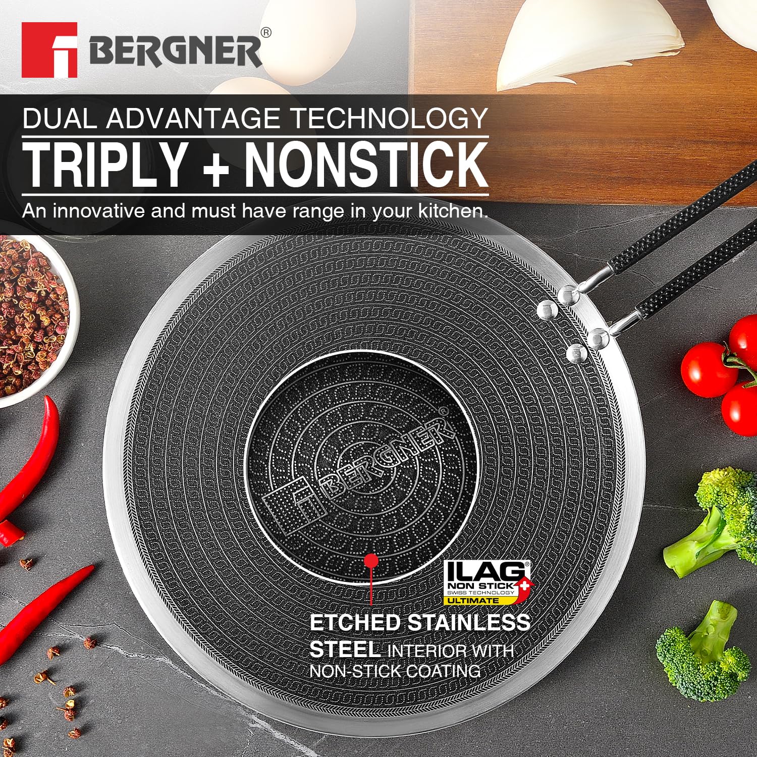 Bergner Hi-Tech Giro Triply Roti Tawa