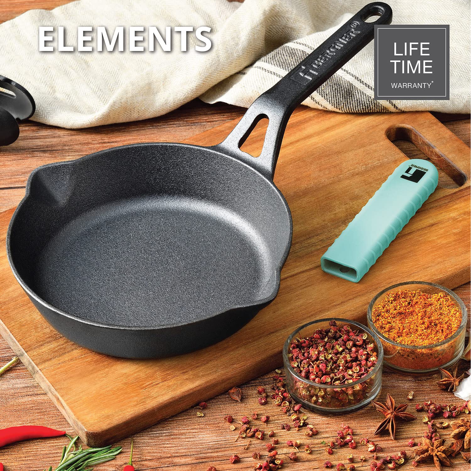Bergner Elements Cast Iron Fry Pan