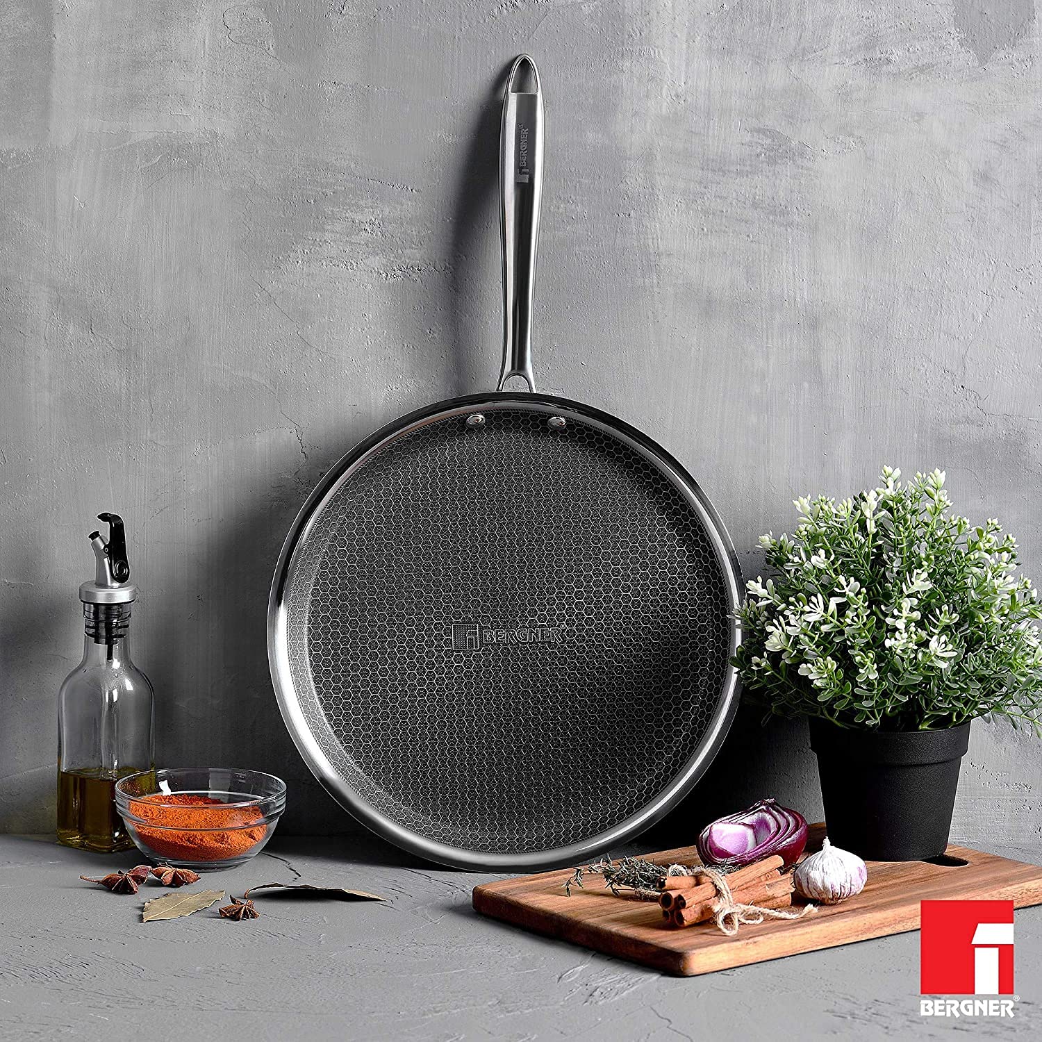 Bergner Hitech Prism 2.0 Non-Stick Stainless Steel Dosa Tawa