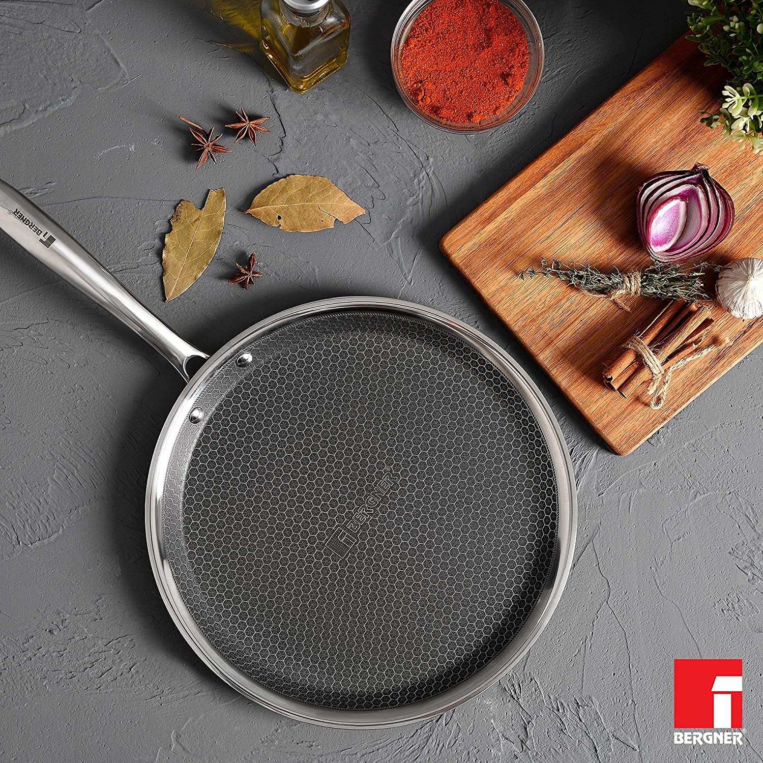 Bergner Hitech Prism 2.0 Non-Stick Stainless Steel Dosa Tawa