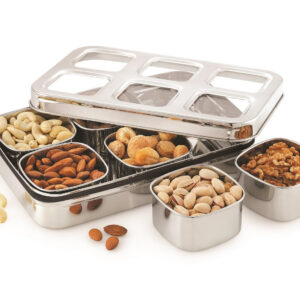 JVL Stainless Steel Vista Dry Fruit Container (6 - Container)