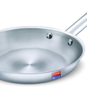 Prestige Tri-ply Splendor Stainless Steel Thick Gauge Fry Pan, (Silver)