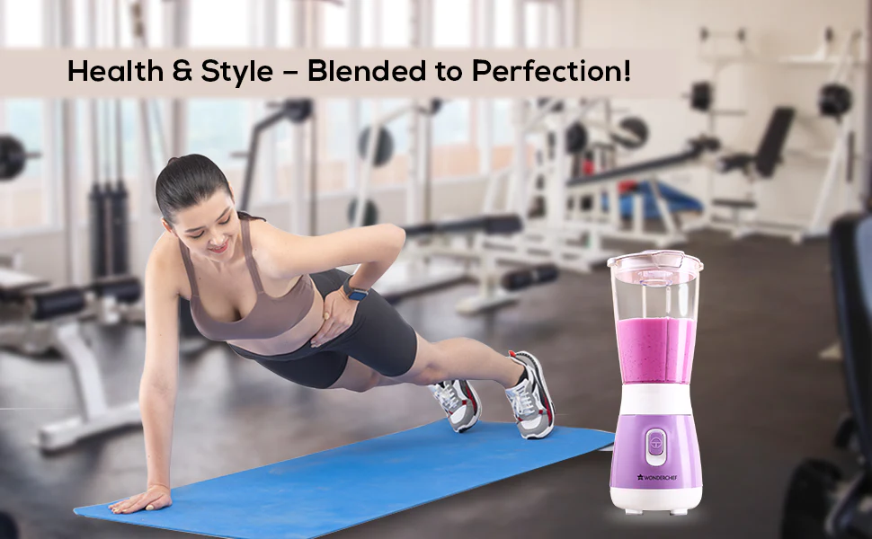 Wonderchef Orchid Personal Blender, 250W Copper Motor, 600ml Transparent Jar, Stainless Steel Blades for Perfect Blending, Hassle Free Blending of Fruits & Vegetable Juices, Protein Shakes, Smoothies - Image 8
