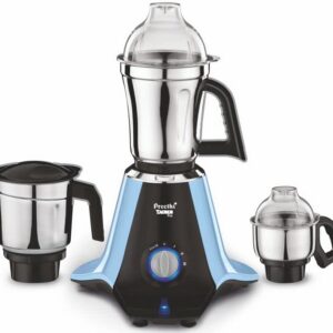 Preethi Taurus Pro Mixer Grinder for Kitchen, 3 Jars 1000 Watt Mixie, Dry and Wet Grinder Jar, 2 Year Warranty, Blue-Black, (Mg-259) Plastic