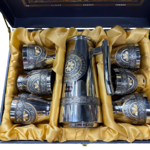 Expo Designer Steel Jug Set with 6 Glasses(Meenakari)