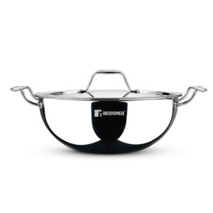 Bergner Deep Kadai-Argent Triply 5.7Ltr