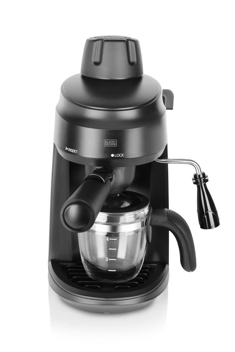 BLACK DECKER-4 CUP ESPRESSO & CAPPUCCINO COFFEE MAKER-870W