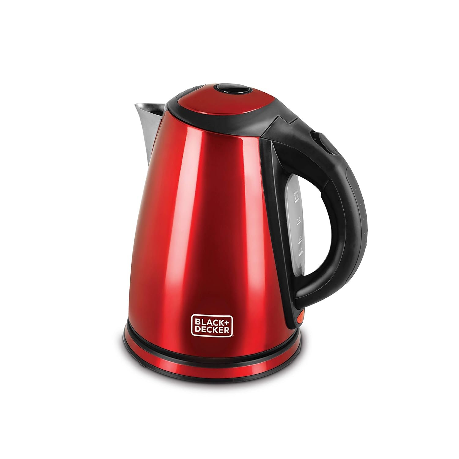 Black Decker-Stainless Steel Electric Kettle (Red) 1.8L-2500W