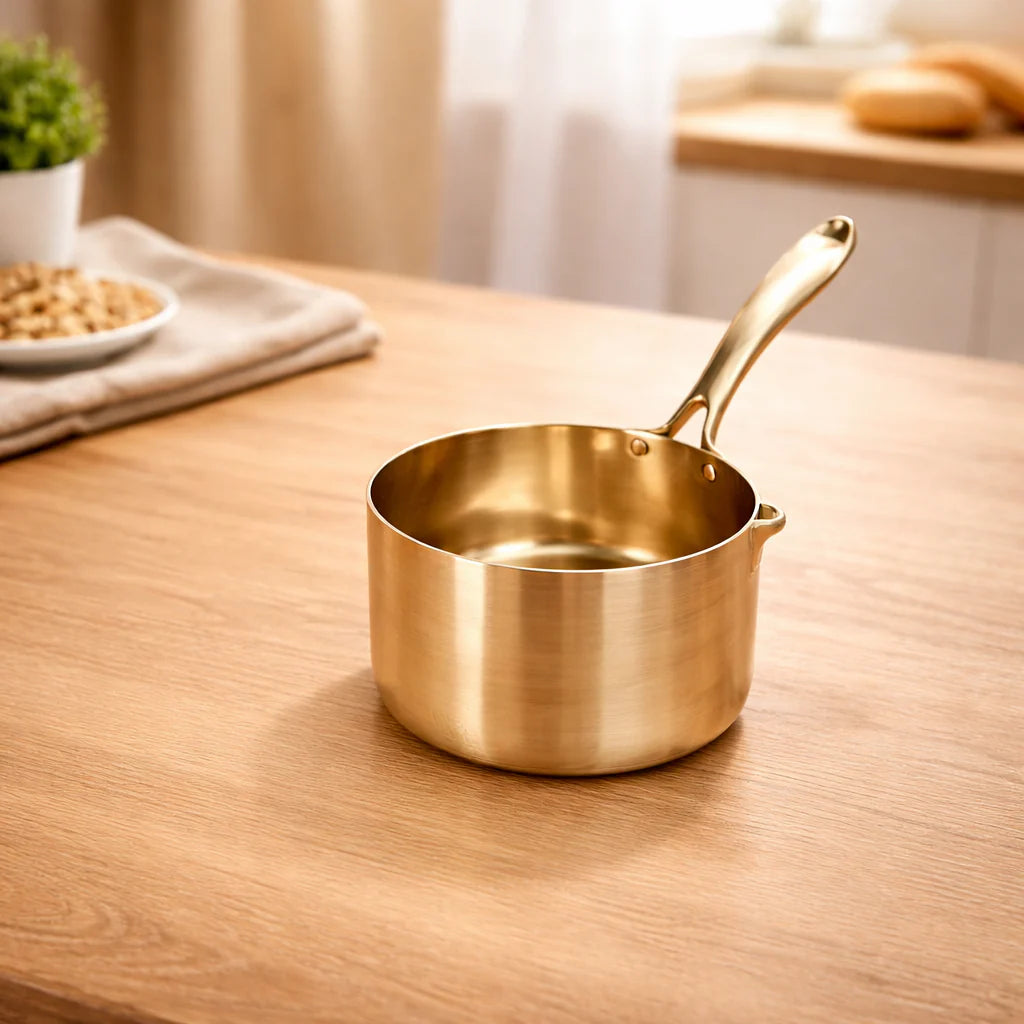 LIME Bronze (Kansa)Tea Pan /sauce pan/milk pan
