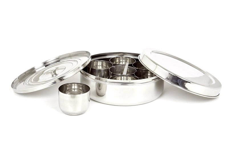 Mirror Classic Masala Dabba With Inner Lid (No.12)