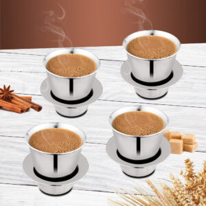 Stainless Steel 4 PCS Double Wall Coffee Dabra In Tumbler Combo