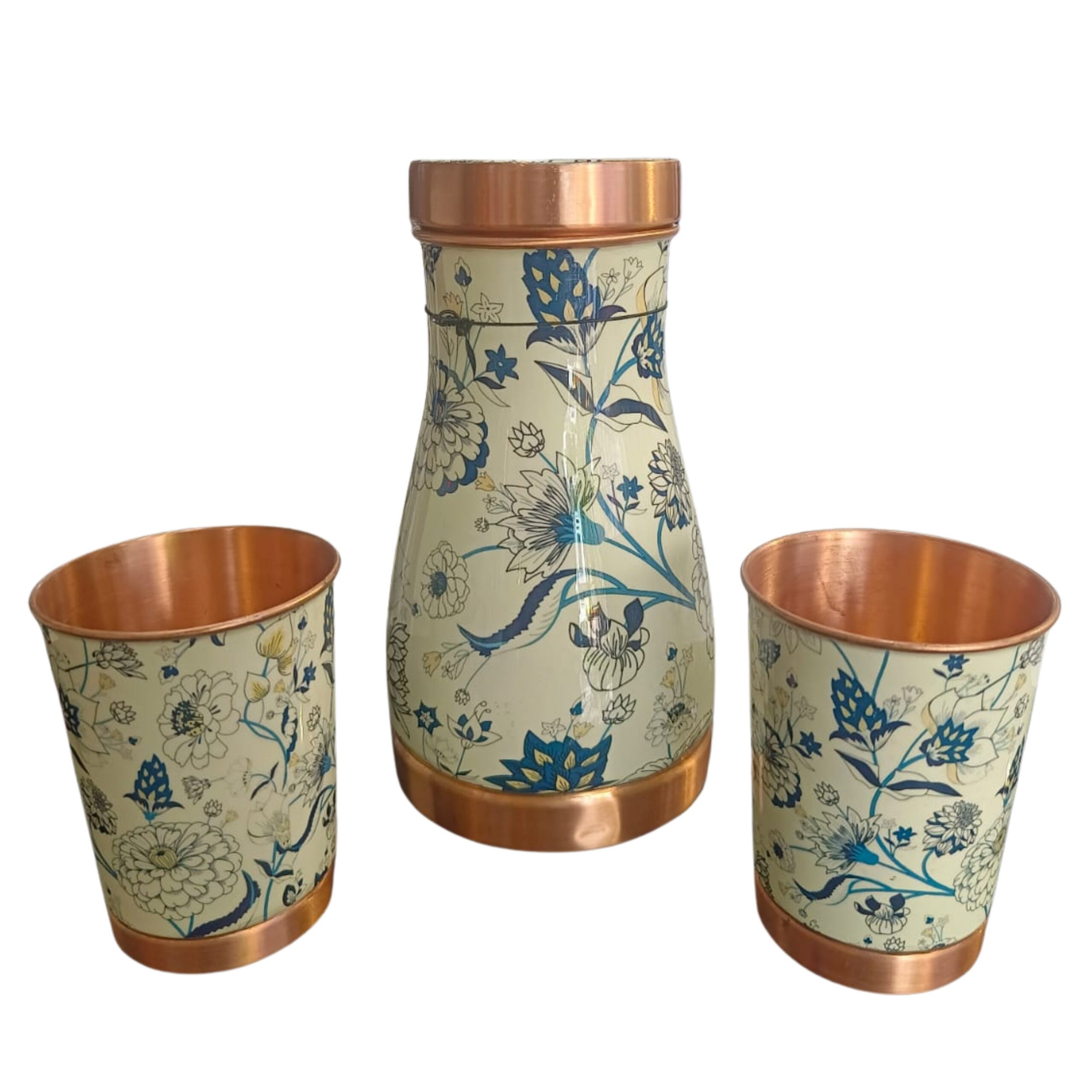 Attro Copper Trip Water Pot + 2 Matching Glasses