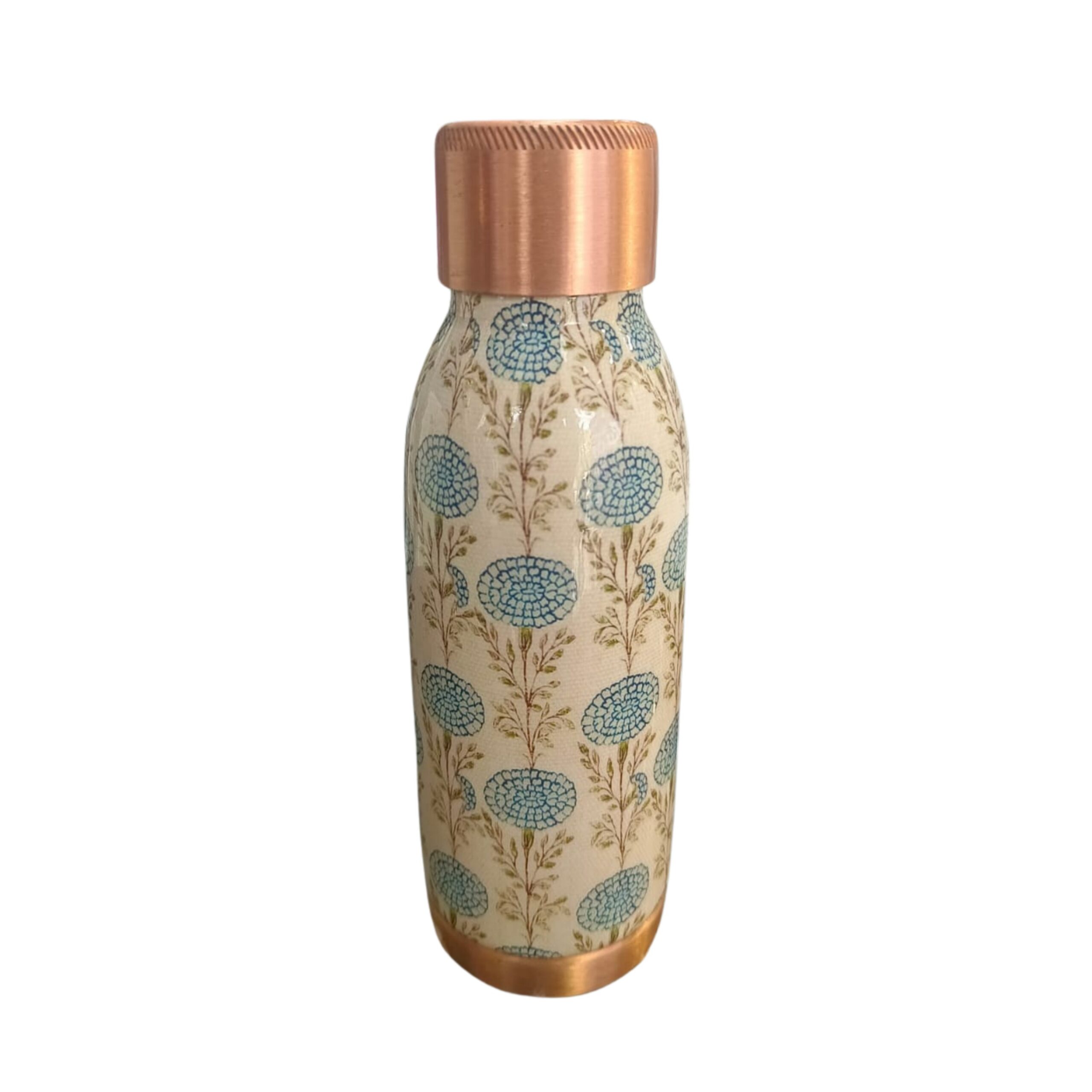 Ocean Printed Copper Water Bottle