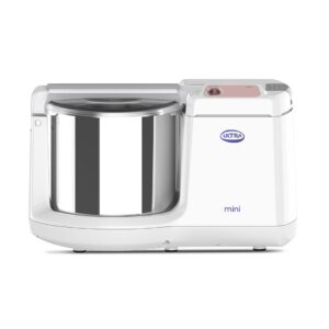 Ultra Mini 1.25L Table Top Wet Grinder White – Conical Stones, AISI 304 Steel Drum, 5 Yr Warranty