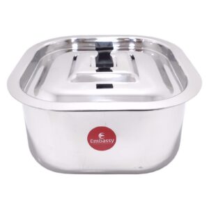 KESARIYA 19.5 CM/ 2 LTR FRENCH SQUARE DISH WITH LID