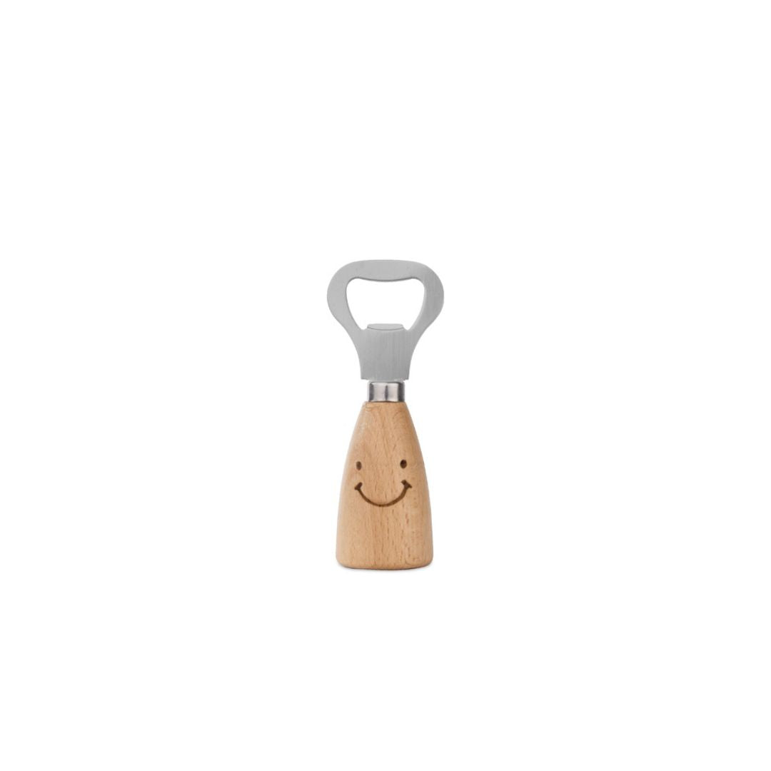 Smiley Bottle Opener | Wooden Handle