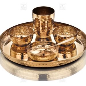KESARIYA GOLD HAM RICE PLATE SET