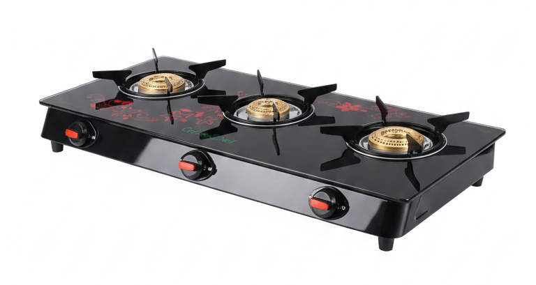 Greenchef Bliss Glasstop Triple Burner Gas Stove