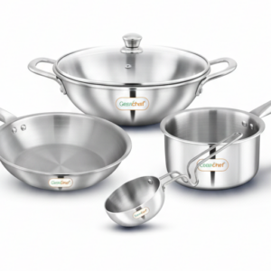 Greenchef Smart Set Tri-Ply Cookware Combo (4 Pc Set)