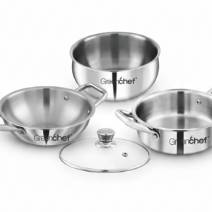 Greenchef Trion Tri-Ply Cookware Combo (3 Pc Set)