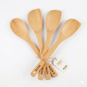 Alda Kitchen Tools Bamboo Saute Spoon(Set Of 4)