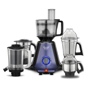 Preethi Zodiac Glitter MG 264, 750 Watts, 5 Jars including Masterchef Jar, Super Extractor, 5 Yr Motor Warranty & Lifelong Free service, Lavender/Black