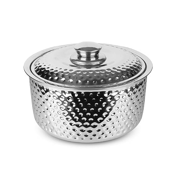 Mirror Hammered Roti Pot(1600Ml)
