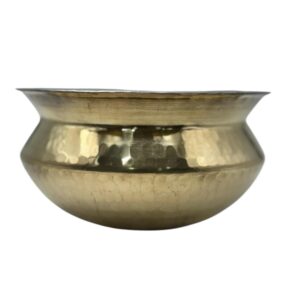 Lime Brass Handi for Cooking biryani (sipri) | Heavy Weight with Hammered Finishing Used for Cooking biryani, sabzi Cooking Pot