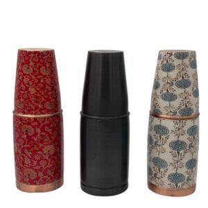 JAL 600ml Jal Designer Joint-less Copper Water Bottle Certified