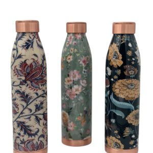 SLIM 1000ml Designer Joint-less Copper Water Bottle Certified