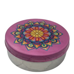 Stainless Steel Chapati Roti Dabba Box with Mandala Printed Lid