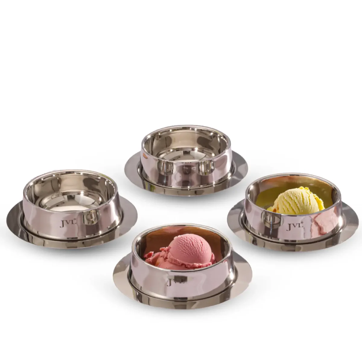 JVL DESSERT BOWL FOUR BOWLS WITH PLATE