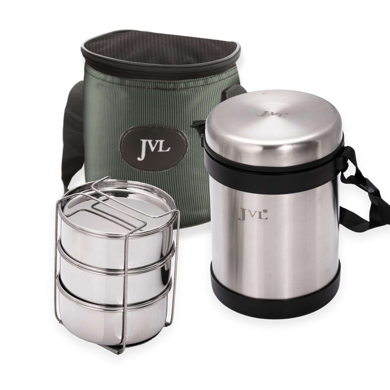 Jvl Big Hot Tiffin Carrier 3 Container