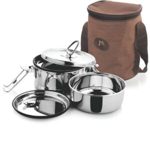 Jvl Round Leak Proof Lunch Box Double Big