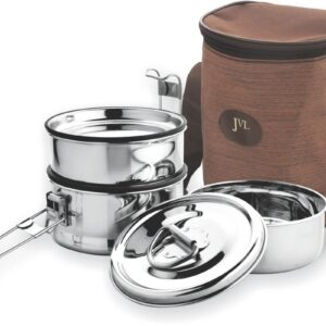 Jvl Round Leak Proof Lunch Box Triple Medium