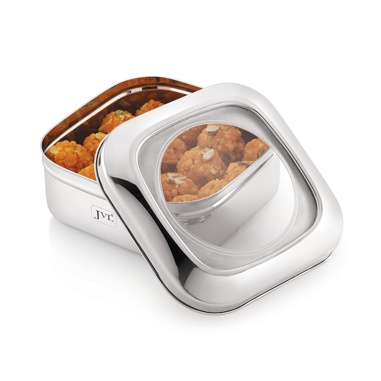 Jvl Square Costa Tin Clear Lid (3.35 L)