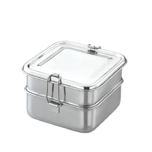 Jvl Square Lunch Box With Steel Plate Big Ss2