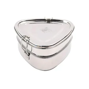 Jvl Triangle Lunch Box With Steel Plate Big Dt2-S