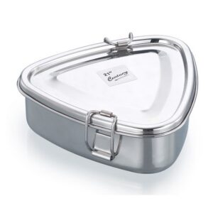 Jvl Triangle Lunch Box With Steel Plate Big St2-S