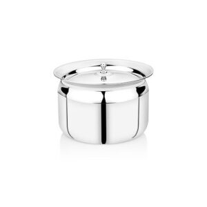 KESARIYA 15.5 CM/ 1 LTR KASHMIRI HANDI WITH LID