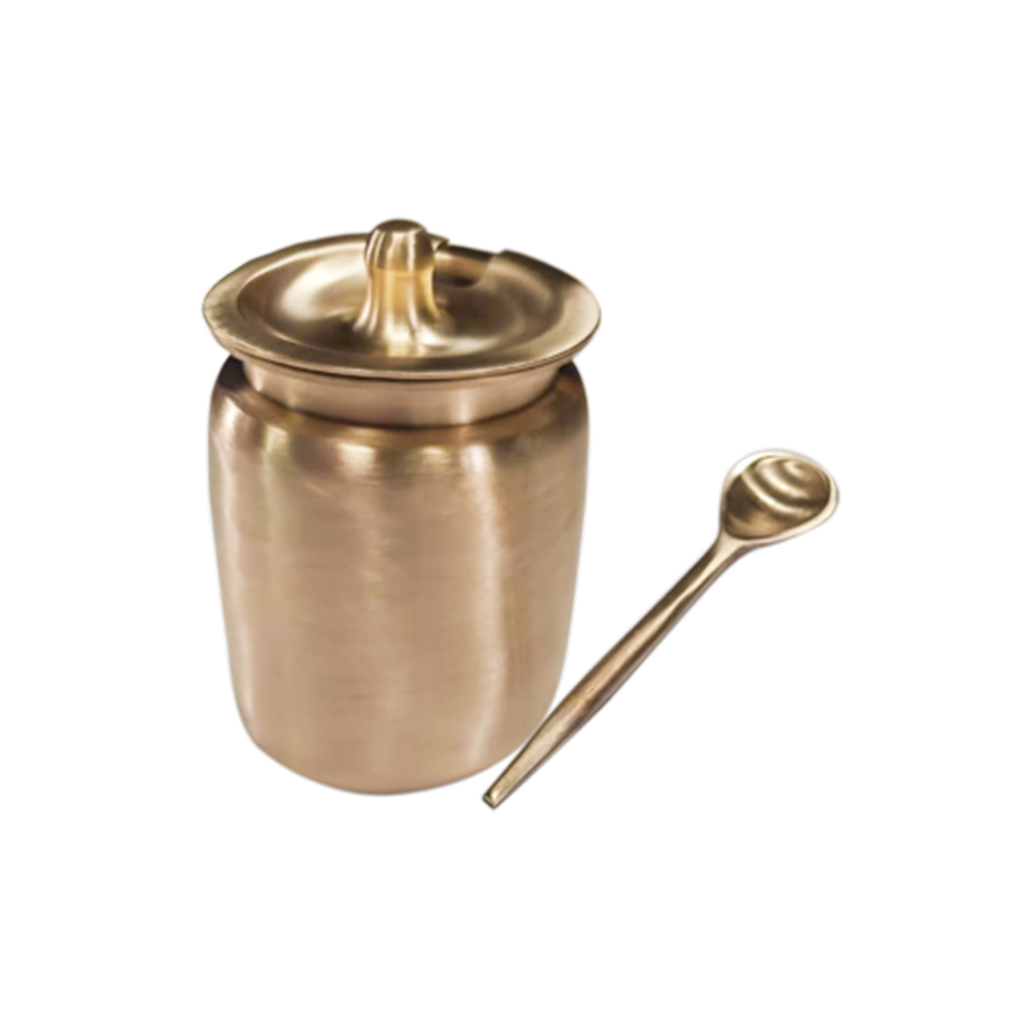 Lime BRONZE (Kansa) DIVYA OIL LOTI WITH SPOON (OLOTSPN02)