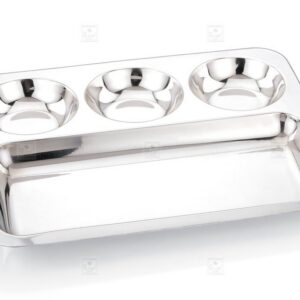 KESARIYA MEALS TRAY(3 CIRCLE)