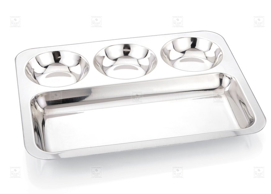 KESARIYA MEALS TRAY(3 CIRCLE)